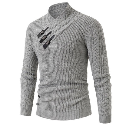 Herren Strickpullover Elegantes Zopfmuster Komfort