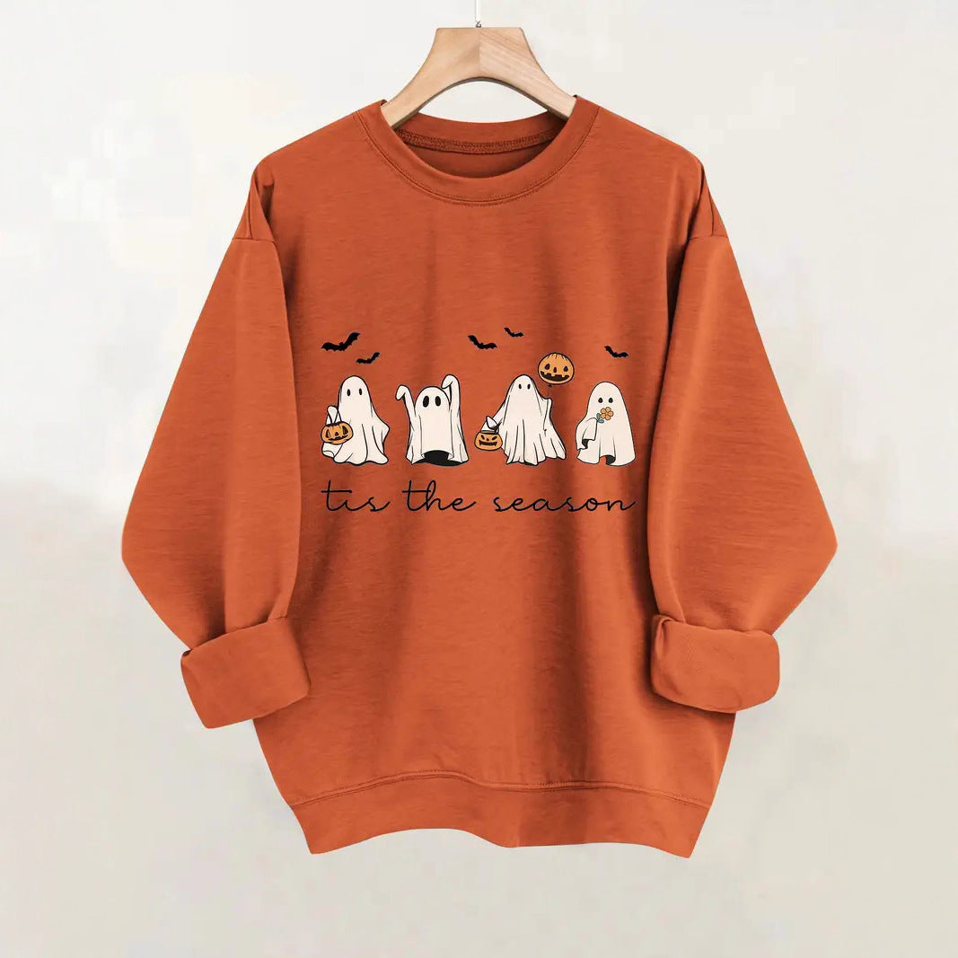 Damen Sweatshirt Halloween Motiv Lässig