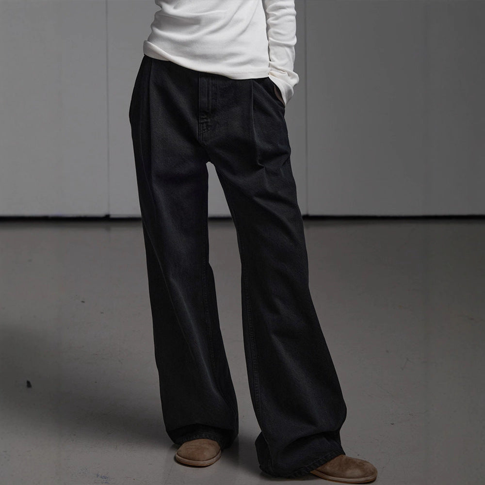 Damen High-Waist Jeans Weites Bein Norvielle