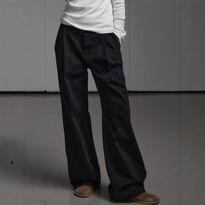 Damen High-Waist Jeans Weites Bein Norvielle