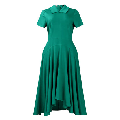 Damen Hemdkleid Asymmetrischer Rock Elegante Taillierung Norvielle
