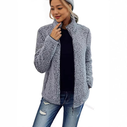 Damen Fleecejacke Weich Hochkragen Norvielle