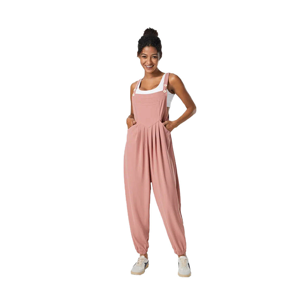 Damen Jumpsuit Lässig Schick Taschen Norvielle
