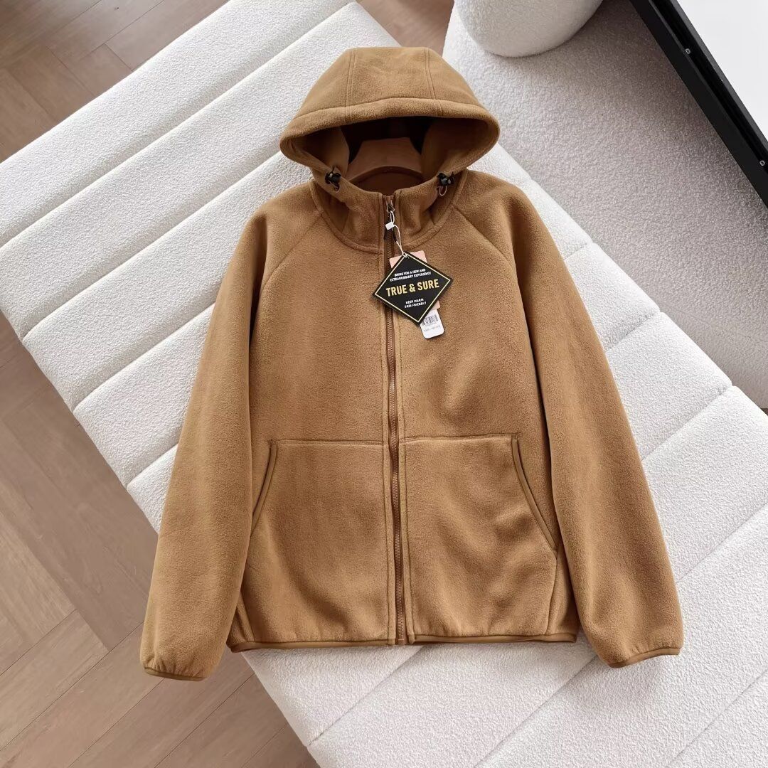 Damen Fleecejacke Mit Kapuze Warm Norvielle