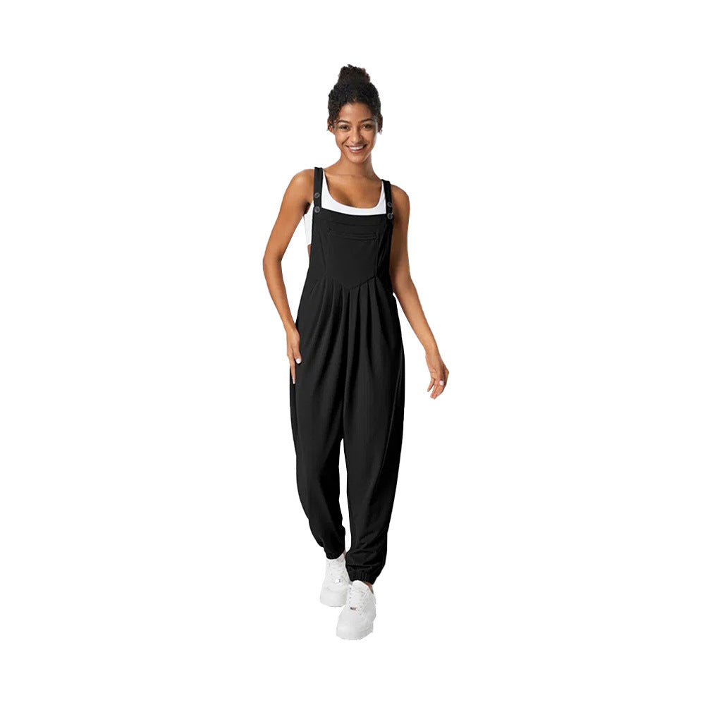 Damen Jumpsuit Lässig Schick Taschen Norvielle
