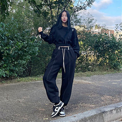 Damen Sportliches Loungewear-Set Hoodie und Jogginghose Bequem
