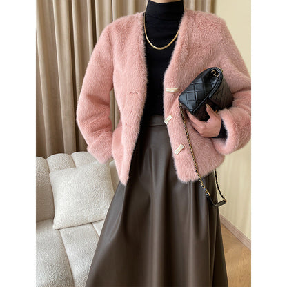 Damen Strickjacke Kurz Weiches Material Elegant