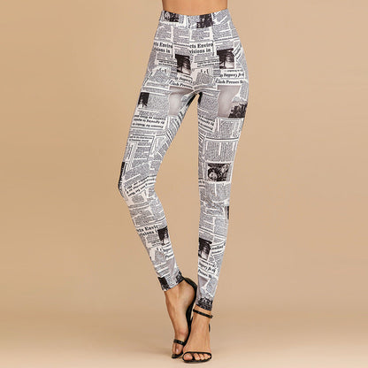 Damen Leggings Python-Design Hochwerder Bund Komfortpassform Schwarz - Norvielle