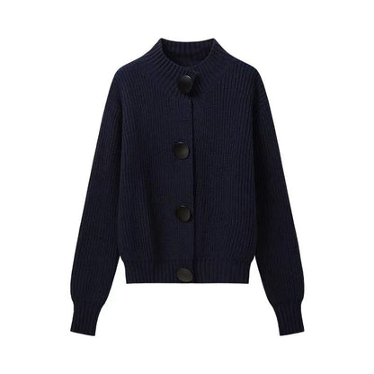 Damen Strickjacke Oversized Große Knöpfe Norvielle