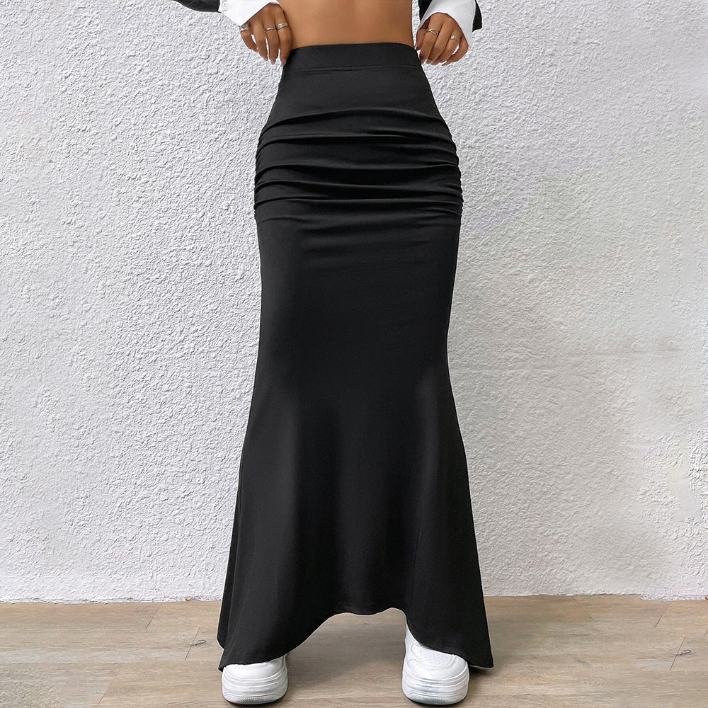 Damen Maxi-Rock Rüschendetails Eleganter Schnitt