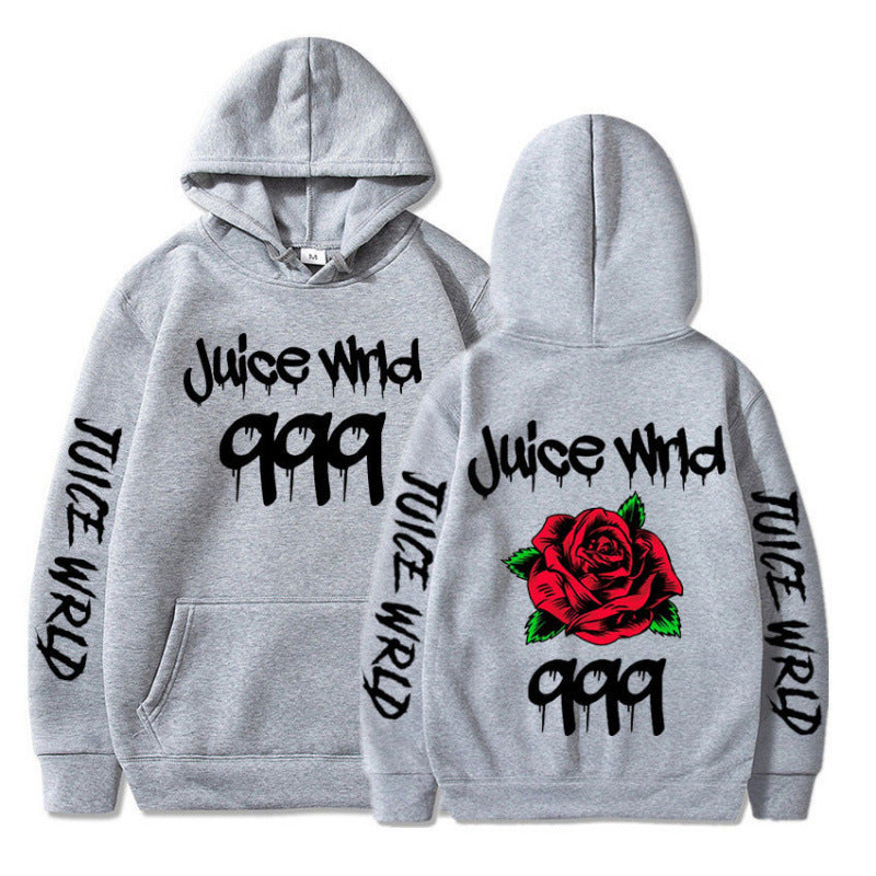 Damen Kapuzenpullover mit Rosenmotiv und Grafikdesign