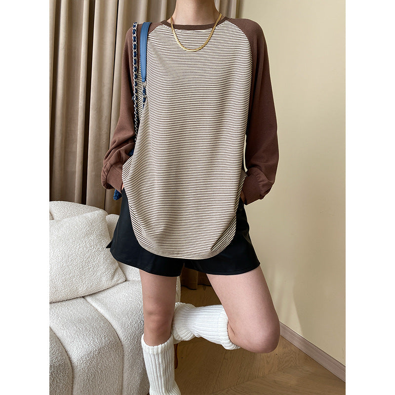 Damen Sweatshirt Gestreift Größe L Norvielle
