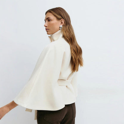 Damen Cape-Jacke mit Gürtel Norvielle Elegantes Design