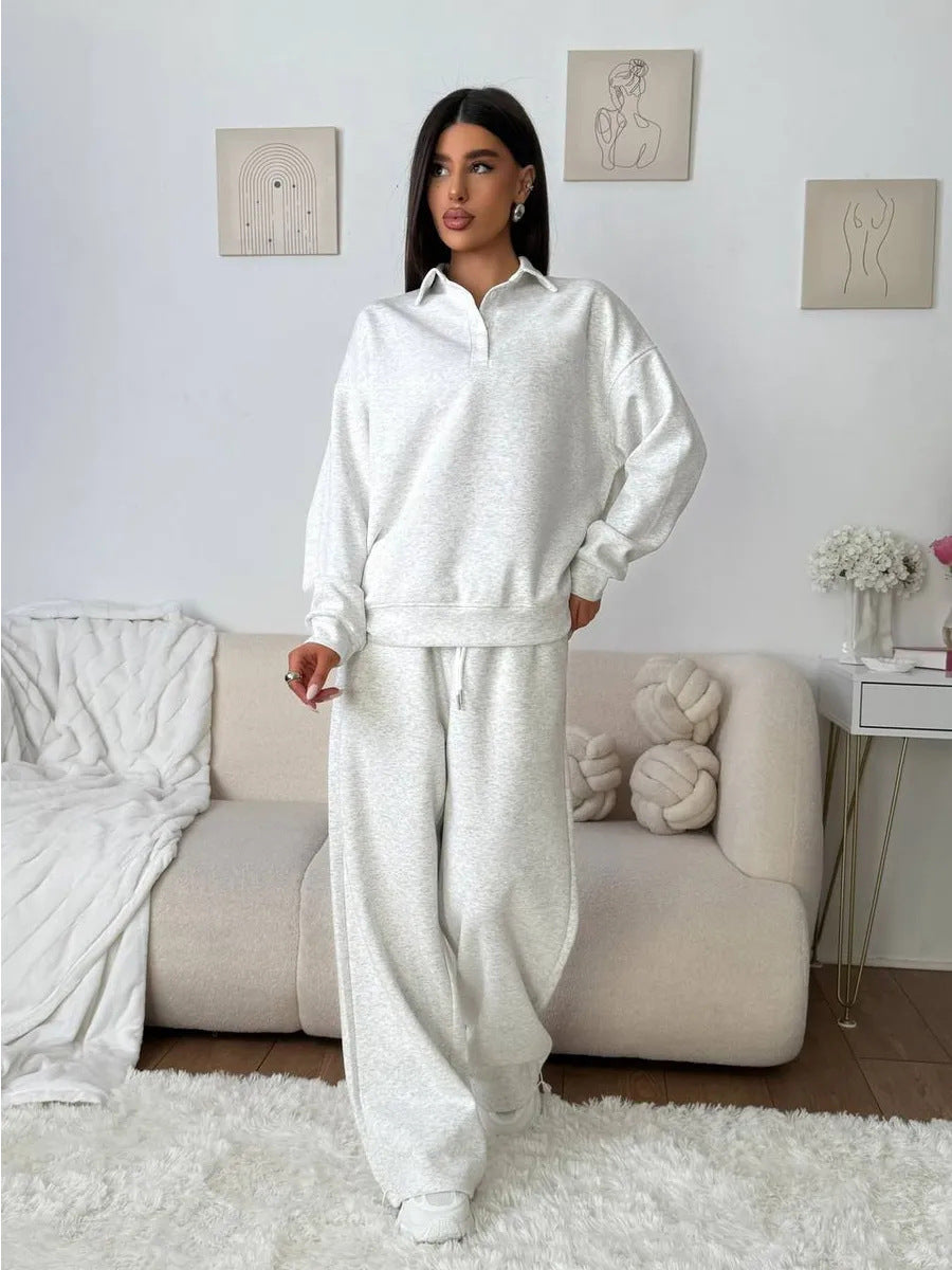 Damen Hoodie-Anzug Weites Design Elastischer Bund