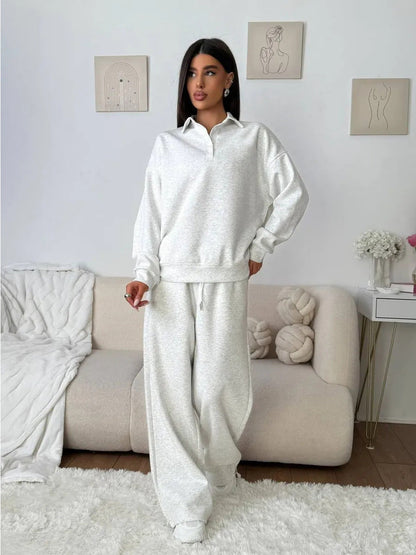 Damen Hoodie-Anzug Weites Design Elastischer Bund