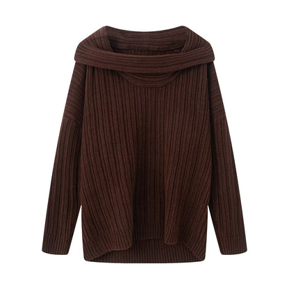 Damen Grobstrickpullover Rollkragen Norvielle