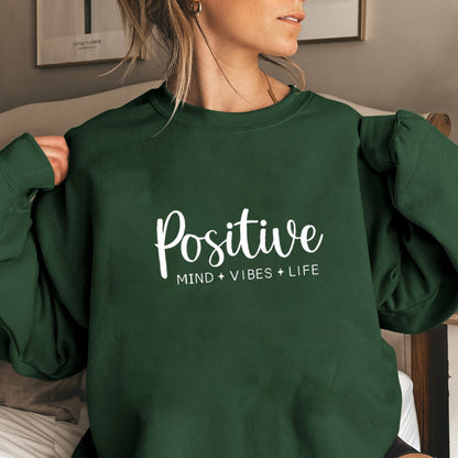 Damen Sweatshirt Voluminöse Ärmel Inspirierender Aufdruck Norvielle