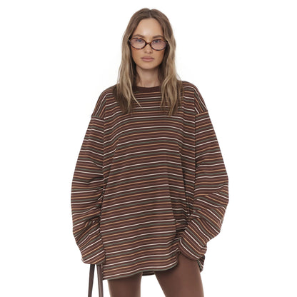 Damen Oversize T-Shirt Baumwolle Weiß