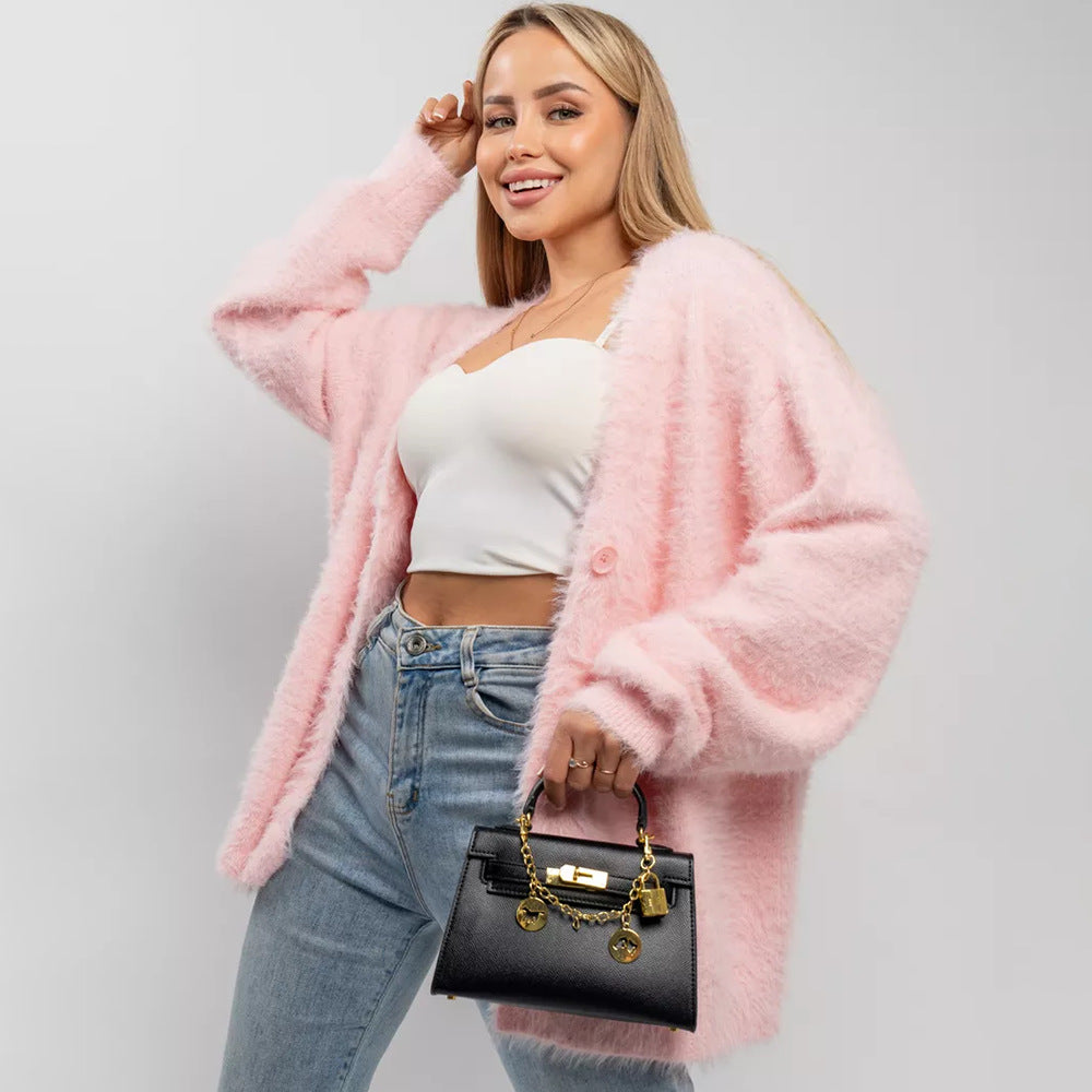 Damen Cardigan V-Ausschnitt Weich Norvielle