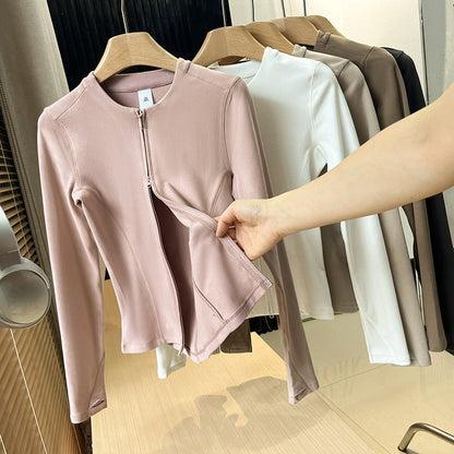 Damen Sportjacke Atmungsaktives Material Leicht