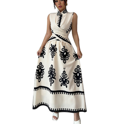 Damen Maxikleid Modernes Wickeldesign Florales Muster