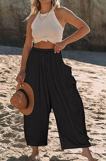 Norvielle Damen Baumwollhosen Elastischer Bund Bequem