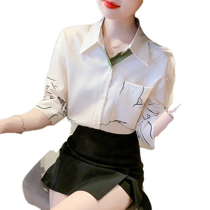 Damen Bluse Klassischer Schnitt Modernes Design Norvielle
