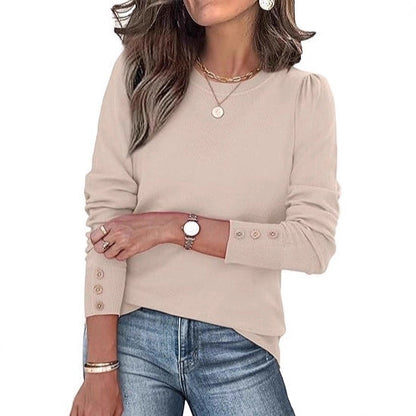 Damen Pullover Lässig Knopfdetails Norvielle - Norvielle