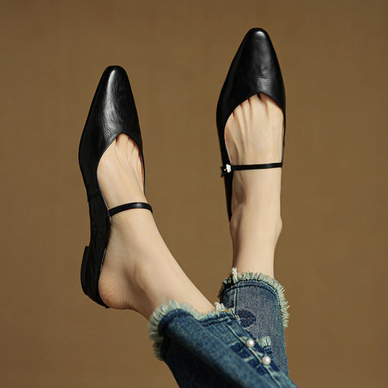 Damen Slipper Echtes Leder