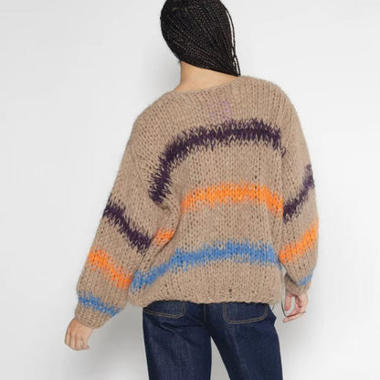 Damen Strickpullover Farbverlauf Norvielle