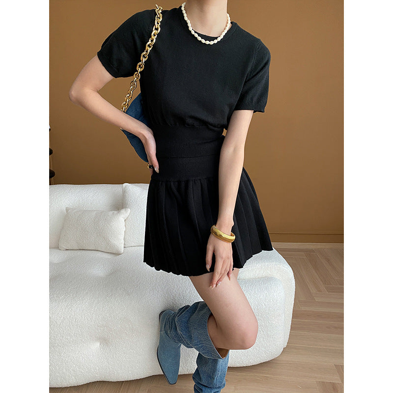 Damen Strickkleid mit Cardigan und feinen Details - Norvielle