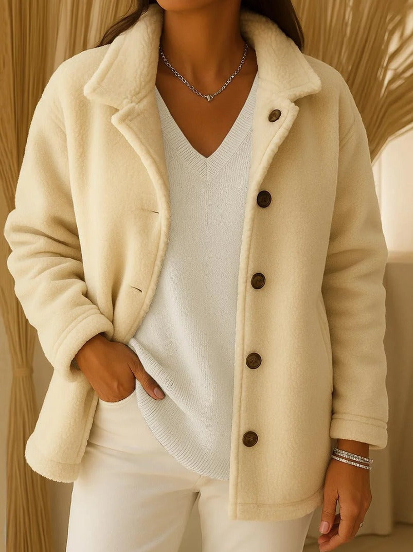 Damen Fleecejacke mit Knöpfen Norvielle