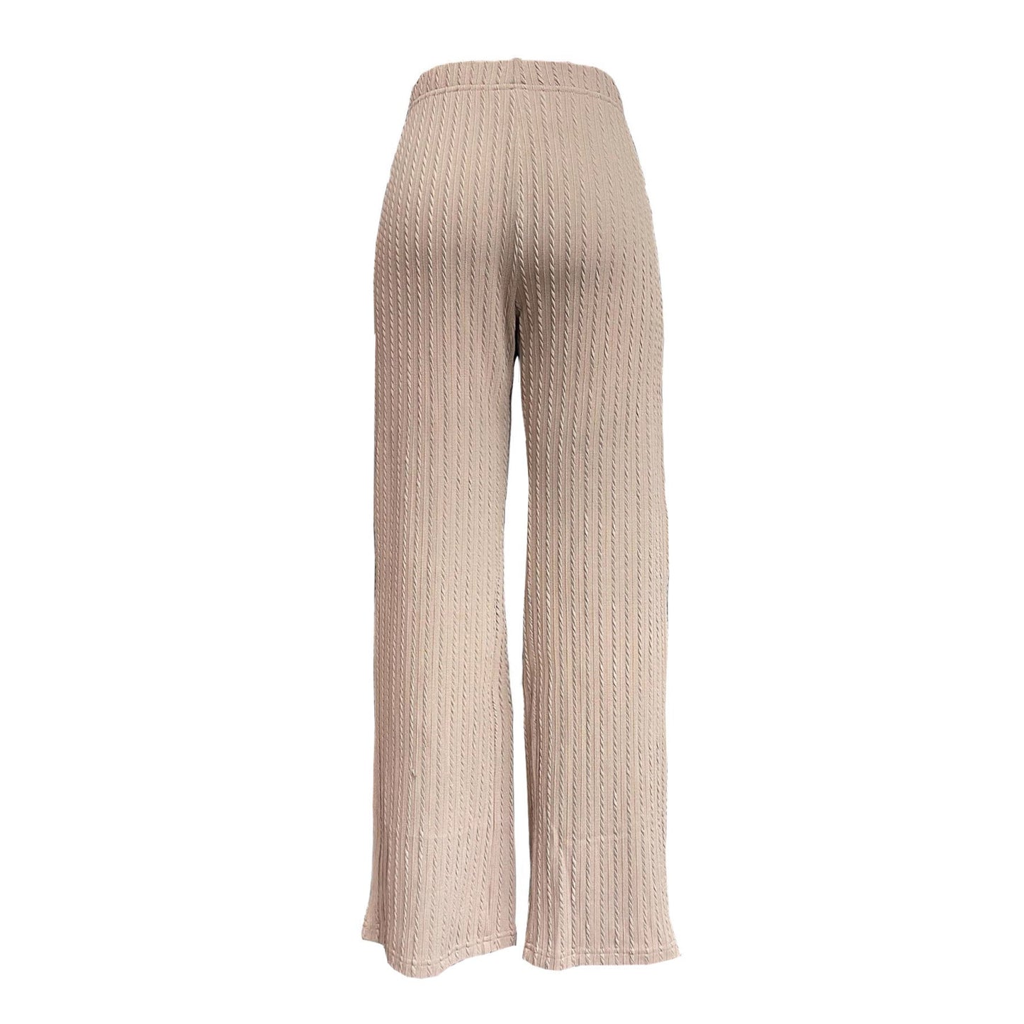 Damen Rippstrick-Hose Hochwerder Bund Seitentaschen Norvielle