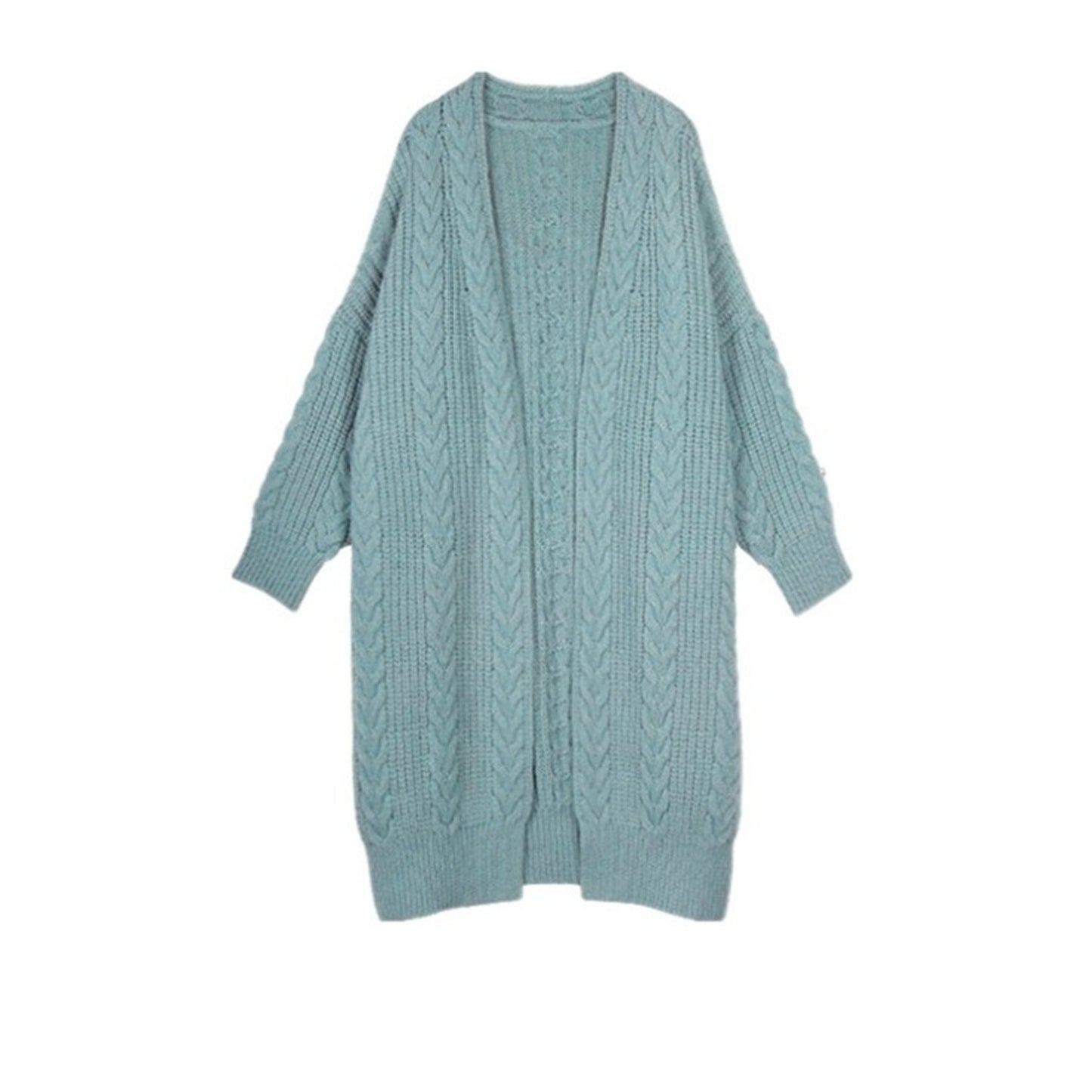 Damen Strickjacke Zopfmuster Weitschnitt Norvielle