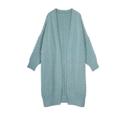 Damen Strickjacke Zopfmuster Weitschnitt Norvielle