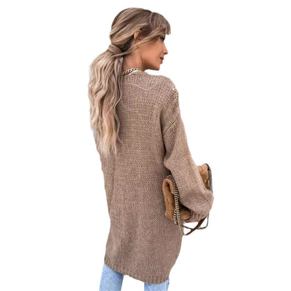 Damen Strickjacke Lässiger Schnitt Weich Grün