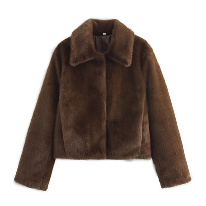 Damen Kunstpelzjacke Kuschelig Norvielle