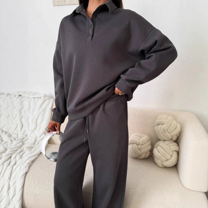 Damen Hoodie-Anzug Weites Design Elastischer Bund