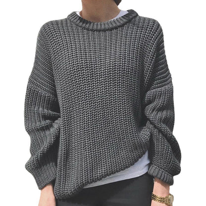 Damen Strickpullover Lässig Rippmuster Norvielle