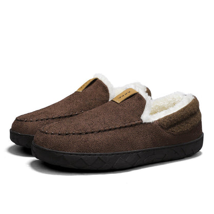 Herren Hausschuhe Schafwolle Warm Beige
