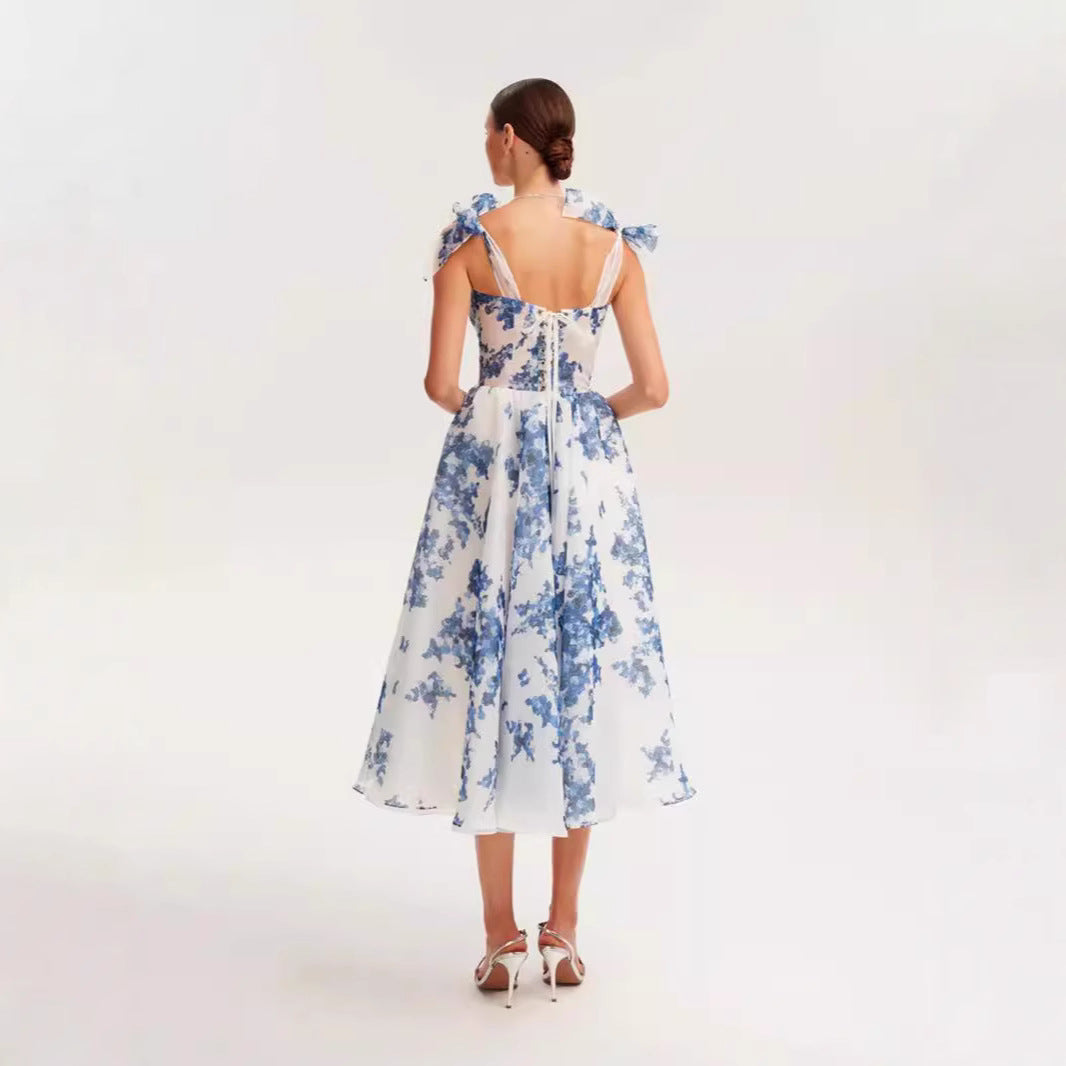 Damen Midi-Kleid Florales Design Norvielle
