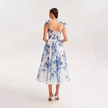 Damen Midi-Kleid Florales Design Norvielle