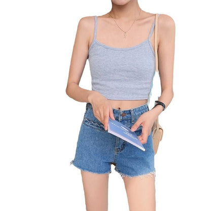 Damen Cropped Elastisch Schmal