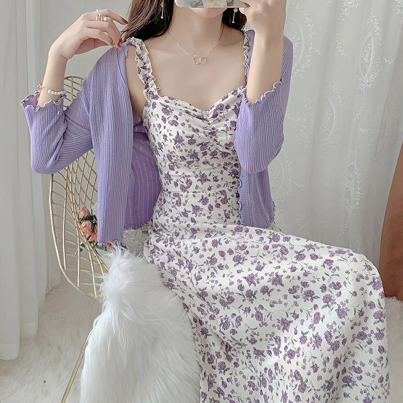 Damen Maxikleid Florale Muster Wickeldetail Norvielle - Norvielle