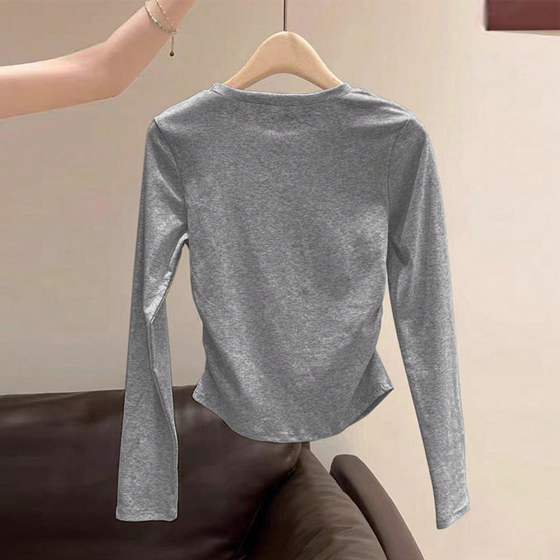 Damen Longsleeve Oberteil Rundhalsausschnitt Norvielle