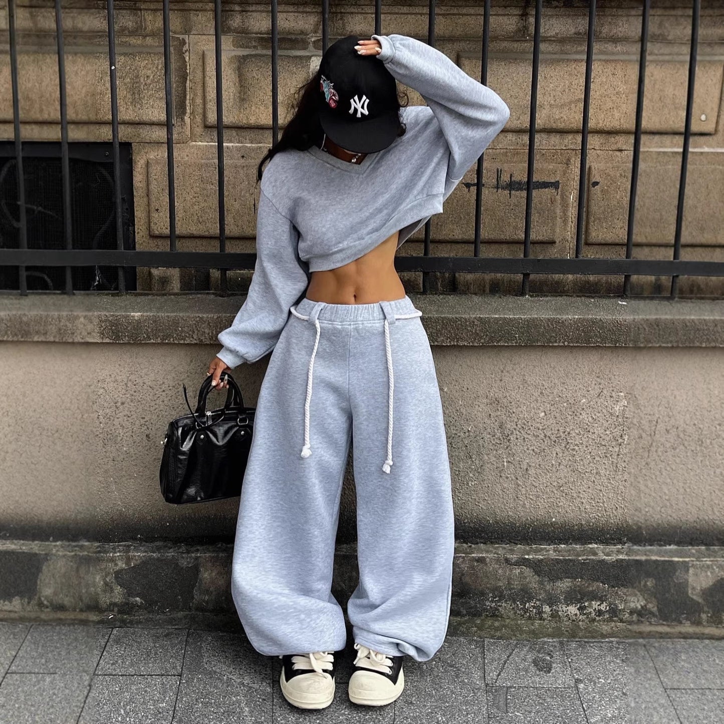 Damen Crop- und Hose Set Norvielle