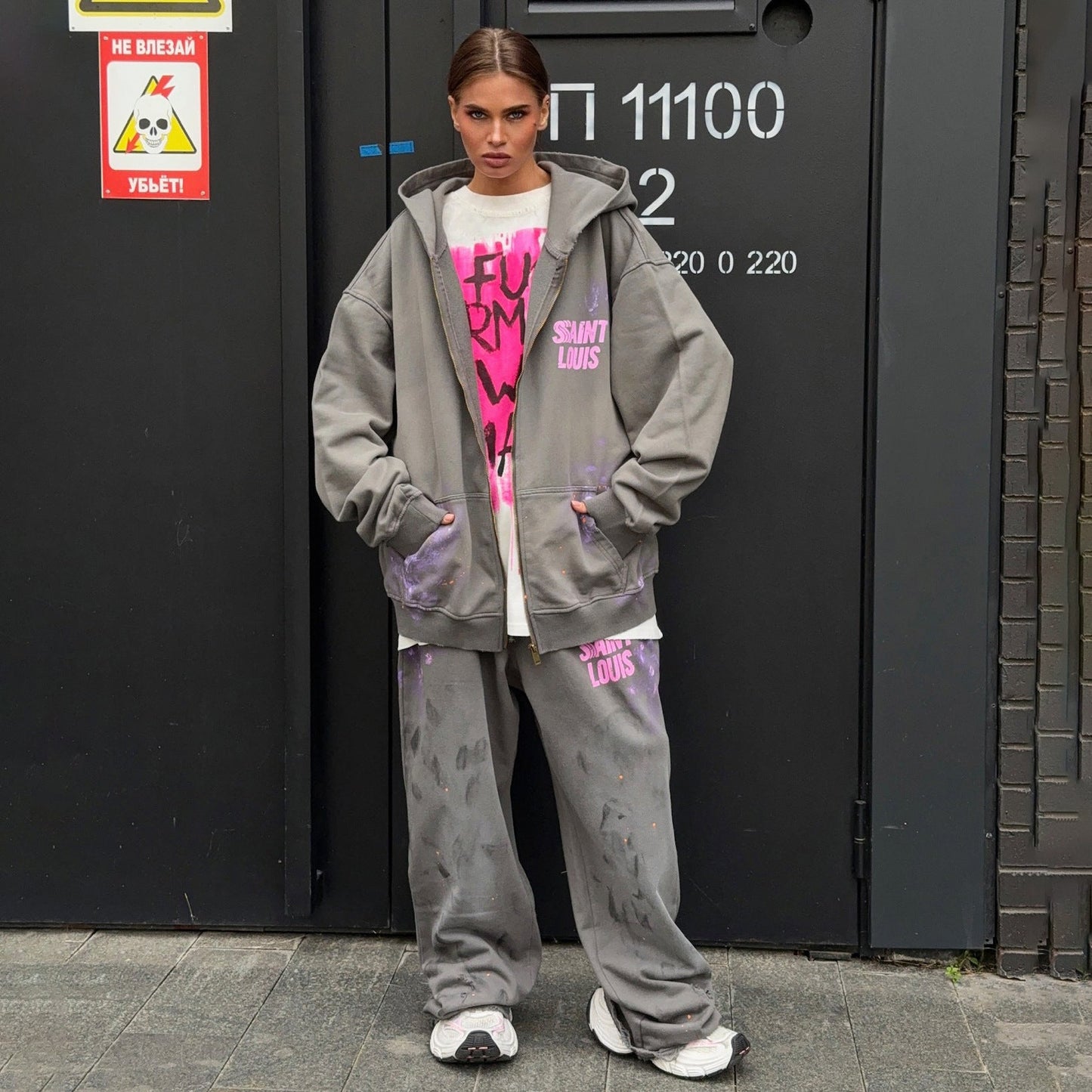 Damen Oversized Hoodie Freizeitanzug Norvielle