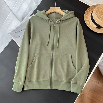 Damen Zip-Hoodie Sportlich Kängurutaschen Norvielle