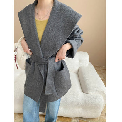 Damen Oversized-Mantel mit Revers und Taschen Norvielle