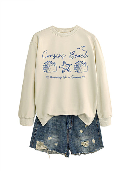 Damen Sweatshirt Maritimes Motiv Bequemer Schnitt Norvielle